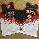 76ers 3 Allen Iverson Multi Color 1997 98 Hardwood Classics Independent Swingman Jersey Mixiu,baseball caps,new era cap wholesale,wholesale hats